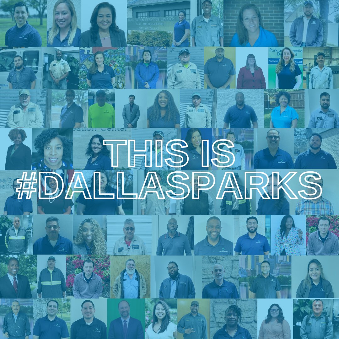 This is just a fraction of the people who spend their work week bringing you the best of #DallasParks! This week is #PublicServiceRecognitionWeek, so if you see a #DallasParks employee, give them some love!!💙 💚