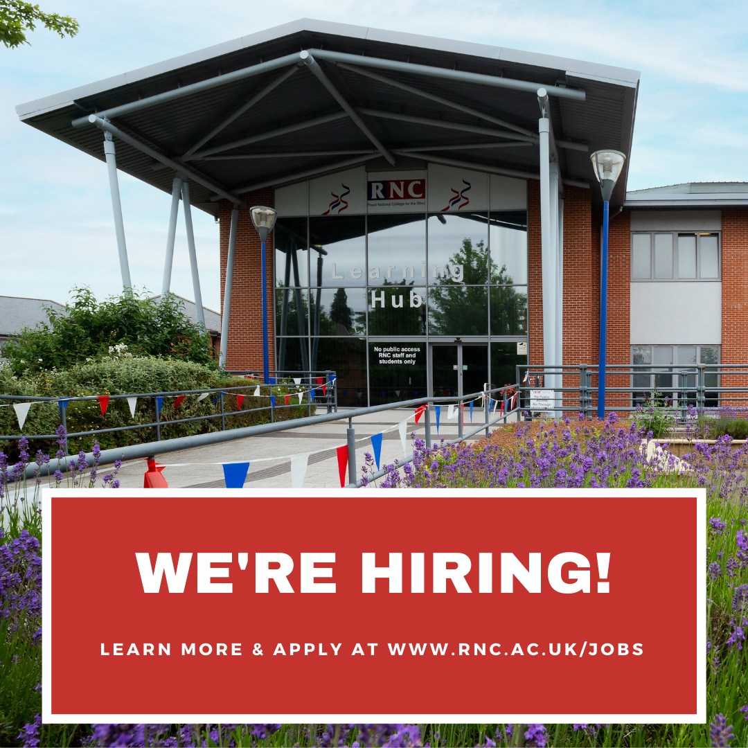 Join our team! We have two vacancies: Marketing, Outreach and Events Officer and Building Maintenance Worker. For more details and an application form visit: rnc.ac.uk/jobs #jobs #VisualImpairment #education #employment #empowerment #vacancy #vacancies #JobVacancy