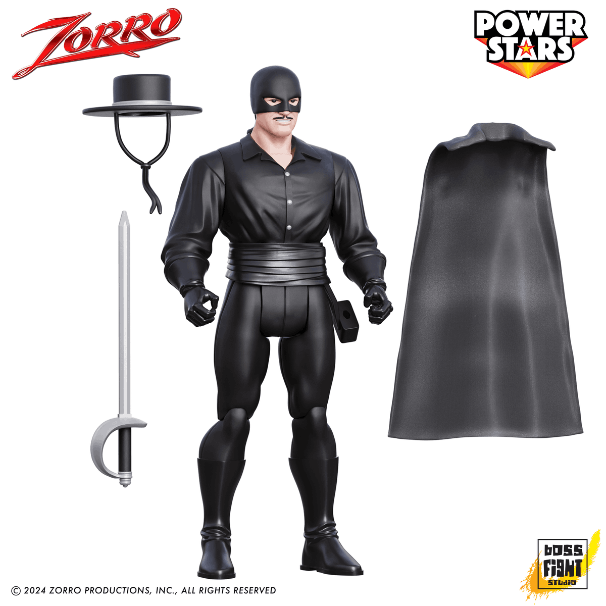 BIG REVEAL! Out of the night when the full moon is bright! The next wave of Power Stars Retro Action Figures is Zorro ’57! The beloved, classic TV series is celebrated for the first time with articulated action figures! Preorder yours today tinyurl.com/44u6cv2z