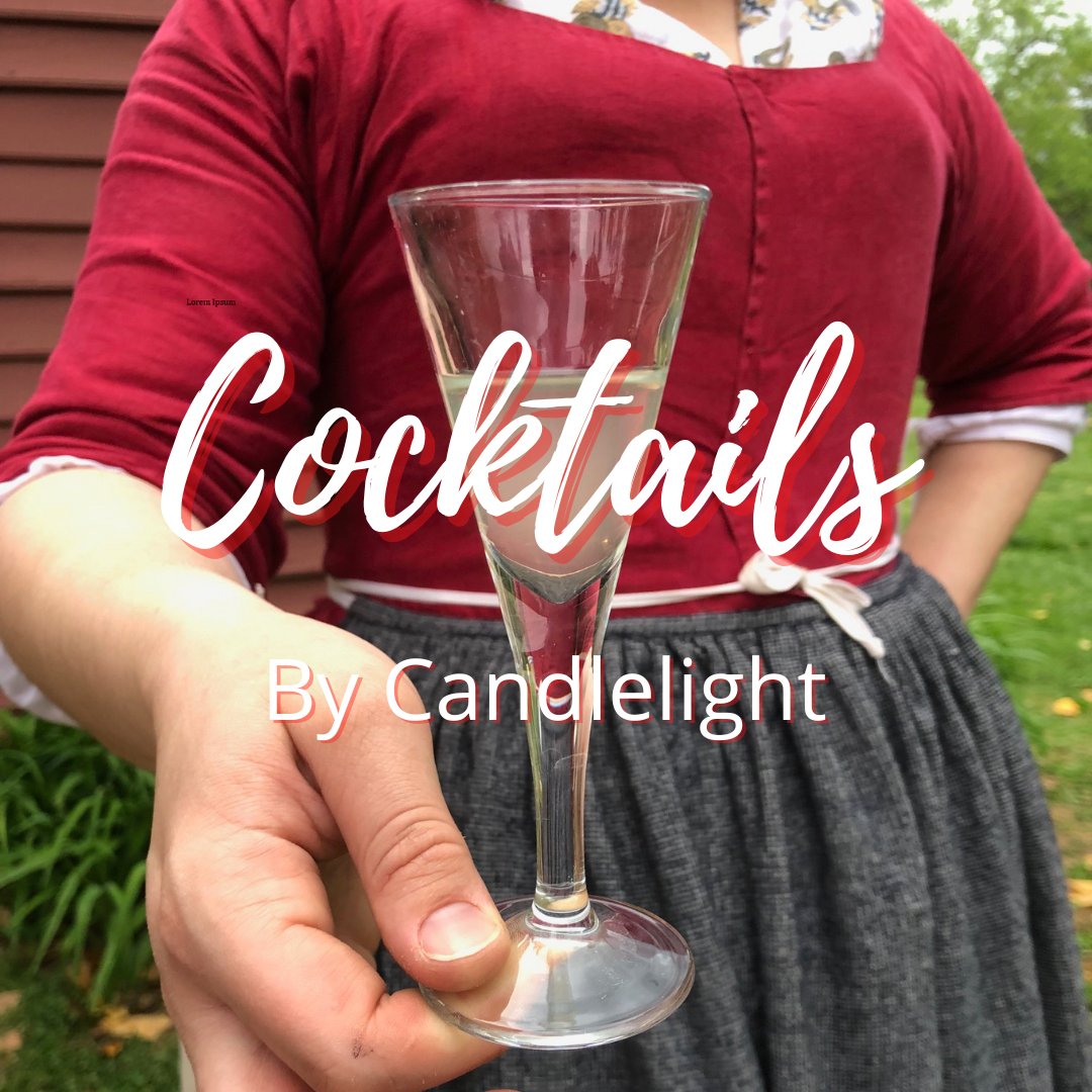 We can't wait to see everyone tonight for Cocktails by Candlelight! 🍸🕯️ We will have 4 historic mixed drinks & food. Doors open at 5:45 pm. This is a Rain☔ or Shine ☀️ event in our historic area. Please plan your footwear for time on damp gravel and grass surfaces.