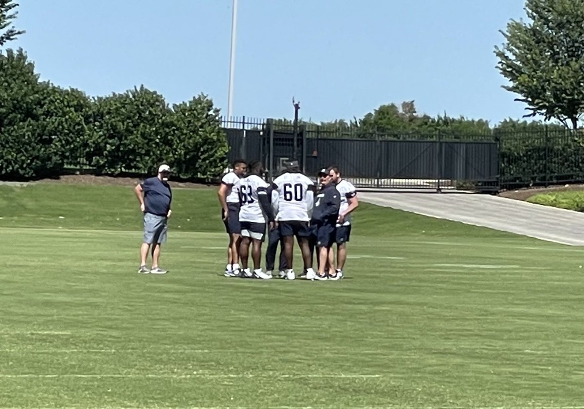 Cowboys rookie orientation is underway at The Star. As expected, Tyler Guyton working at left tackle, Cooper Beebe at center