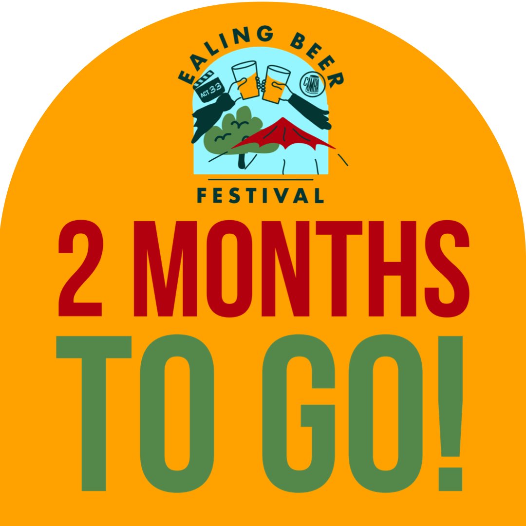 The excitement is building! If you don’t have your tickets ➡️ ebf.camra.org.uk/tickets/ Cheers! 🍻 #ealingbeerfestival #ealing #beer #beerfest #london #cheers #countdown