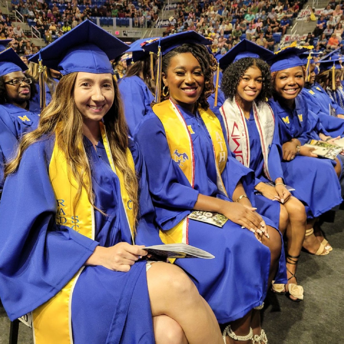 It's #GeauxBlueFriday and we are showing off our blue! Congrats to all the Spring 2024 McNeese graduates! 🎓 🎉 #McNeese #YouLookGoodinBlue #AHomeForYou