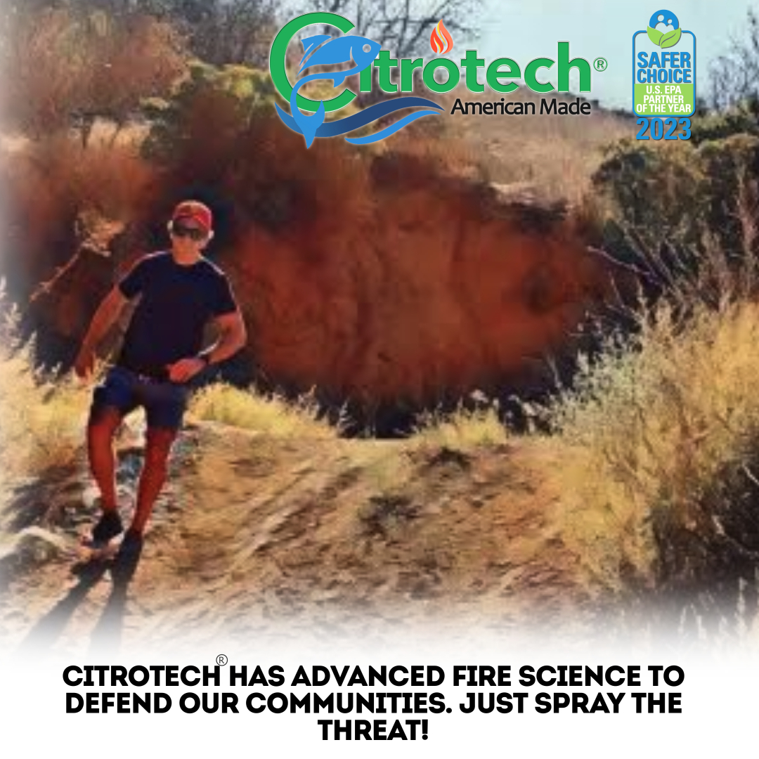 CitroTech has advanced fire science to defend our communities. just spray the threat! #firedefese #wildfiredefense #calfire #CitroTech #FireSafety #WildfirePrevention #Firefighters #FireProtection #FireTech