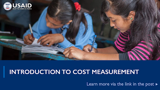 A new e-learning course guides @USAID partners on principles and standard methods of cost measurement in education programming. It's one hour and shows why cost data is a critical element of evidence-based decision making. Access it here: edu-links.org/online-learnin…