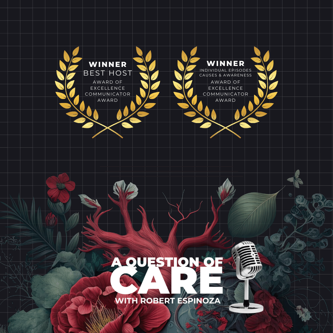 I'm humbled & honored to share that @aquestionofcare podcast has won two @commawards of Excellence from the Academy of Interactive & Visual Arts: for host & for individual episodes (causes and awareness). Read more about the awards here: tinyurl.com/24bczvr2. h/t @ModryMedia