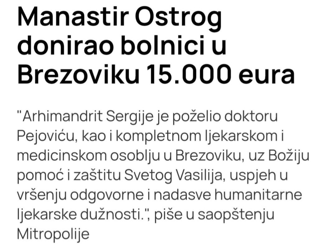 Samo od prisvojenog manastira Ostrog, SS sekta zaradi 50.miliona eura godišnje.