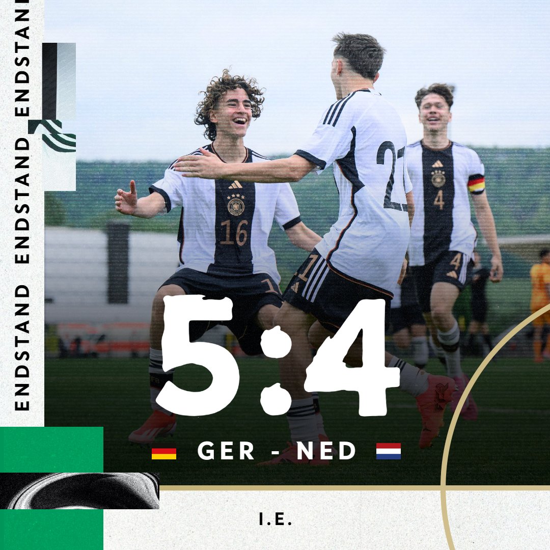 Wieder starke Nerven gezeigt! 👏

Wie schon im Testspiel am Dienstag bezwingt unsere #U15 die Gäste aus der Niederlande 🇳🇱 auch heute mit 5:4 im Elfmeterschießen 💪
Zuvor hatte es nach 90 Minuten 0️⃣:0️⃣ gestanden 🤝

#HERZZEIGEN 📸 DFB/Getty Images