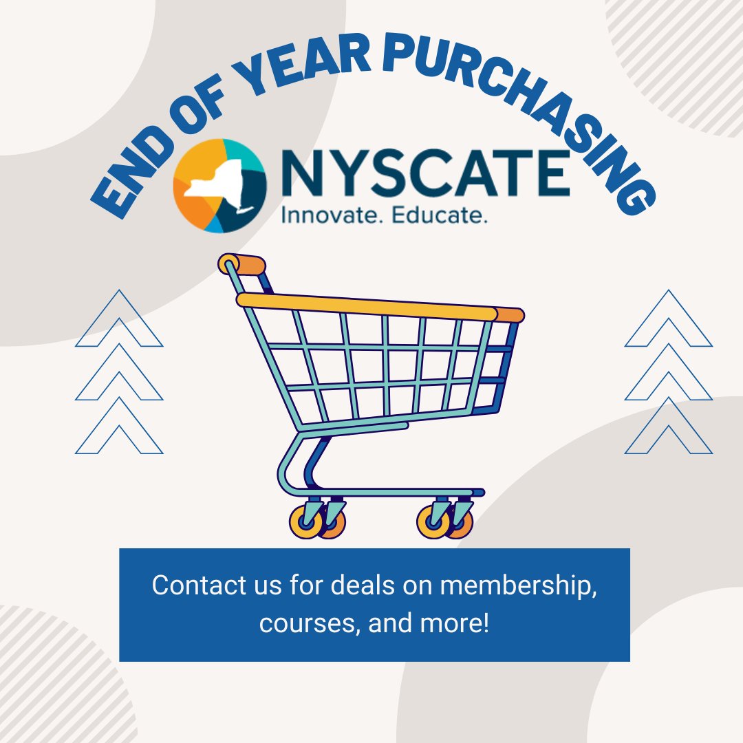 As we approach the end of another school year - please remember NYSCATE is always here to assist with any year-end purchasing needs! We have been selling bulk packages of our online courses, membership upgrades and conference registrations like crazy this month!