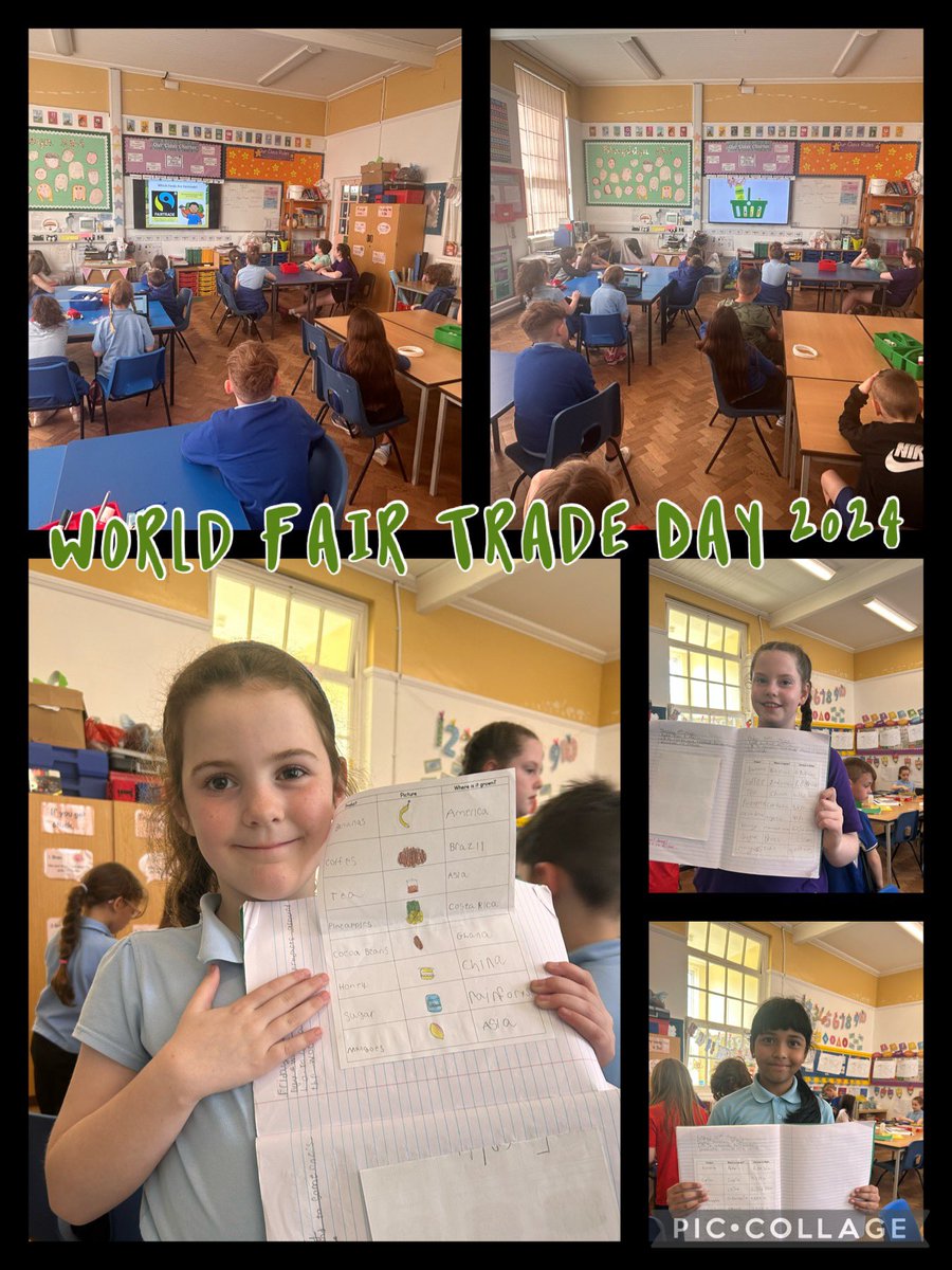 👨‍🌾Blwyddyn 3&4👨‍🌾 We have been celebrating #WorldFairTradeDay today! We have watched videos and discussed what is meant by fair trade and researched different products and the countries they come from!🍌🍍🍯 @EcoSchoolsWales @StuartRRSA