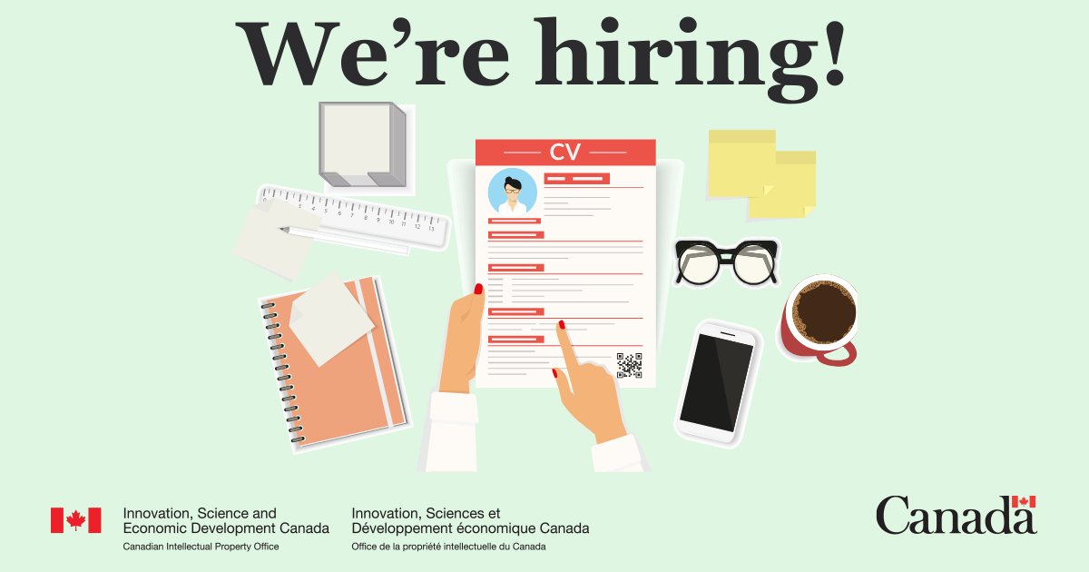 Are you passionate about #patents and #innovations?  

Join our team as a patent examiner in our engineering division! 🛠 ow.ly/q7pH50RzQsQ
 #GCJobs #GCCareers #CdnInnovation