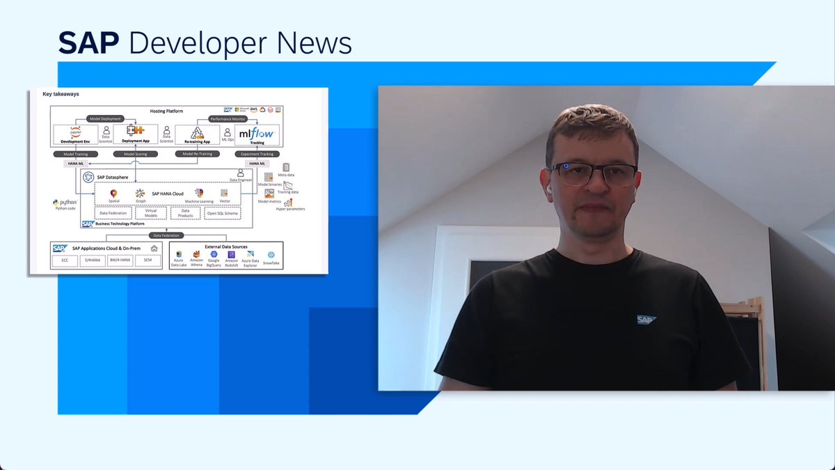 In this episode of SAP Developer News 📺 youtube.com/watch?v=lJWosU… ➡️ SAP HANA integration with MLFlow and Apache Spark ➡️ DYK ABAP Development Tools Content Assist ➡️ April 2024 | cap≽ire ➡️ Supporting Multiple API Gateways with SAP API Management