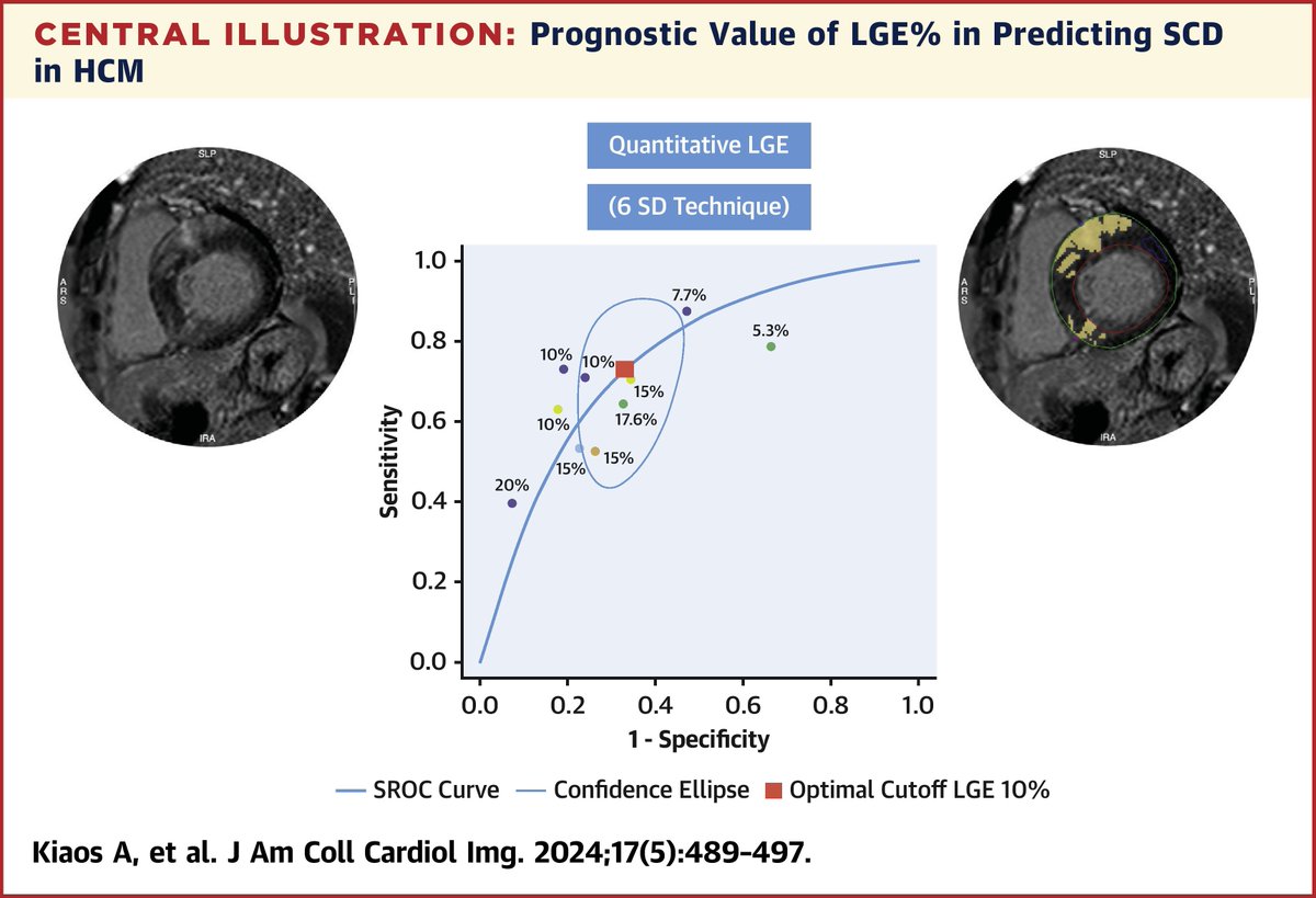 Has the time come for routine use of quantitative #LGE by #whyCMR for sudden cardiac death risk stratification in hypertrophic #cardiomyopathy? 🤔 bit.ly/3wvACLS #cvHCM #JACCIMG