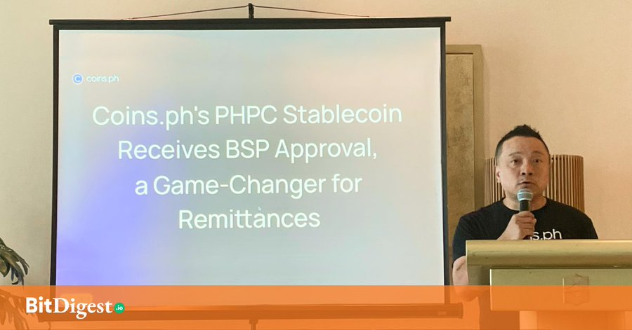 Philippines’ first retail peso-backed stablecoin to be available in June

Coins Ph(@coinsph), a digital asset exchange in the Philippines, has obtained approval from the country’s central bank, Bangko Sentral ng Pilipinas (BSP), to introduce PHPC, a Philippine peso-pegged