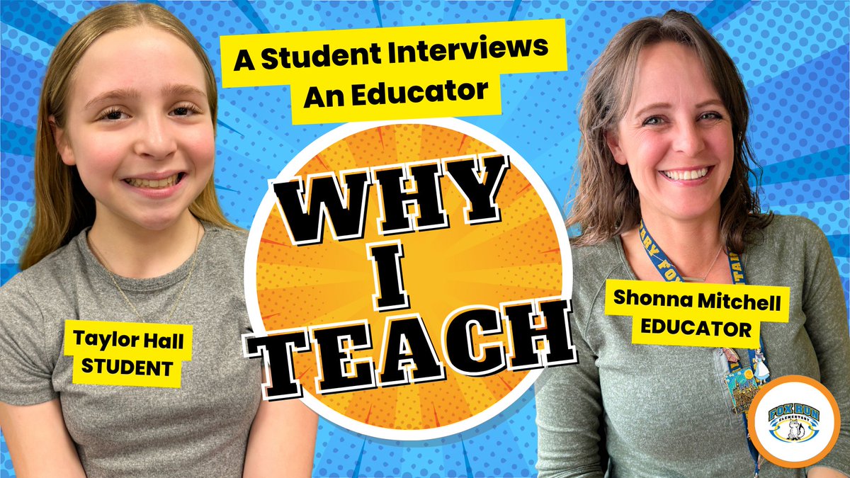 1 day or 1 week in May, it just isn’t enough! Because we have so many amazing teachers, we can’t contain our #teacherappreciation in such a short time. In our new #WhyITeach series, Fox Run’s Taylor interviewed 4th grade teacher Ms. Mitchell. youtu.be/PXU1c_vGJTo