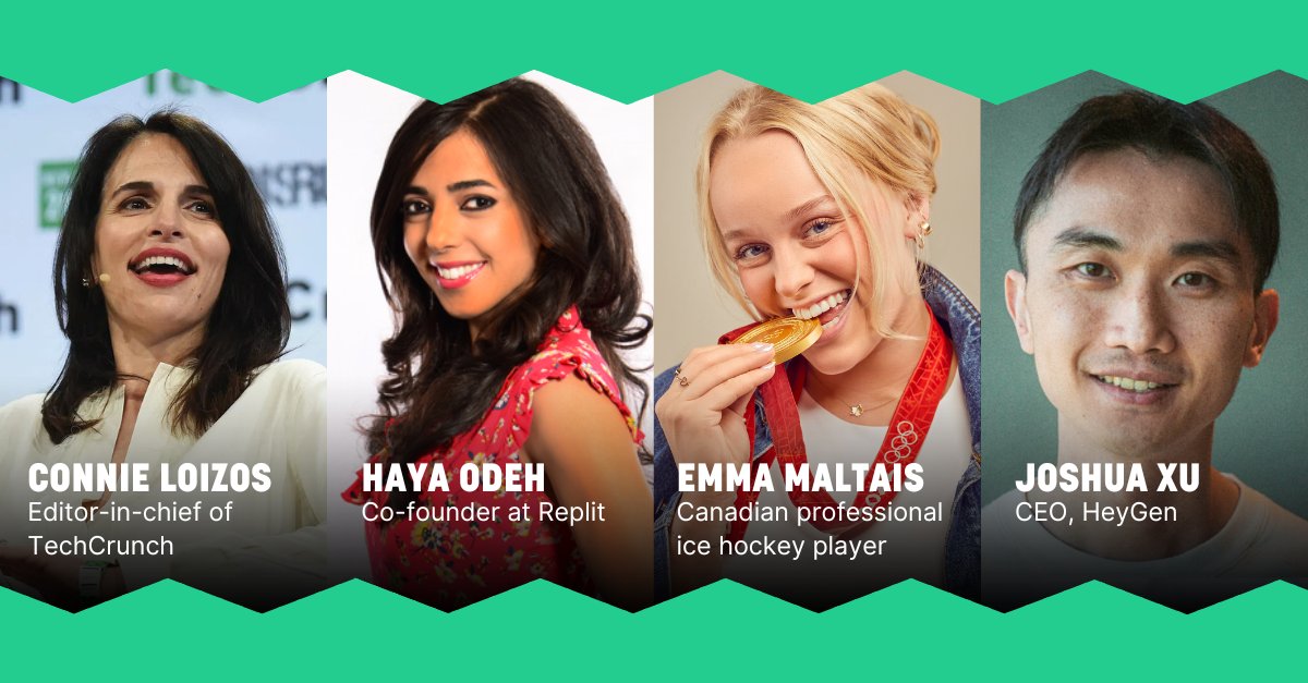 We've added more speakers to our #CollisionConf lineup, including: Connie Loizos, Editor-in-chief of TechCrunch Haya Odeh, Co-founder at Replit Emma Maltais, Canadian professional ice hockey player Joshua Xu, CEO, HeyGen Meet them and more👇 ow.ly/kq3050RBa7j