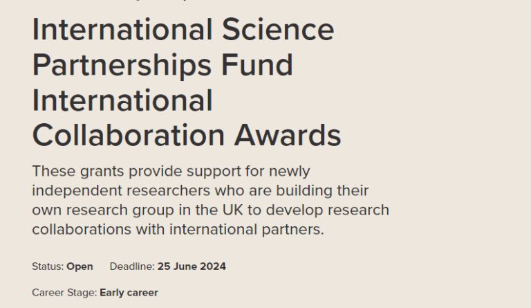 The Royal Society International Science Partnership Fund is offering International Collaboration Awards for 2024! Apply now and #collaborate for a brighter future! #SciencePartnership #GlobalInnovation bit.ly/3wEqAY