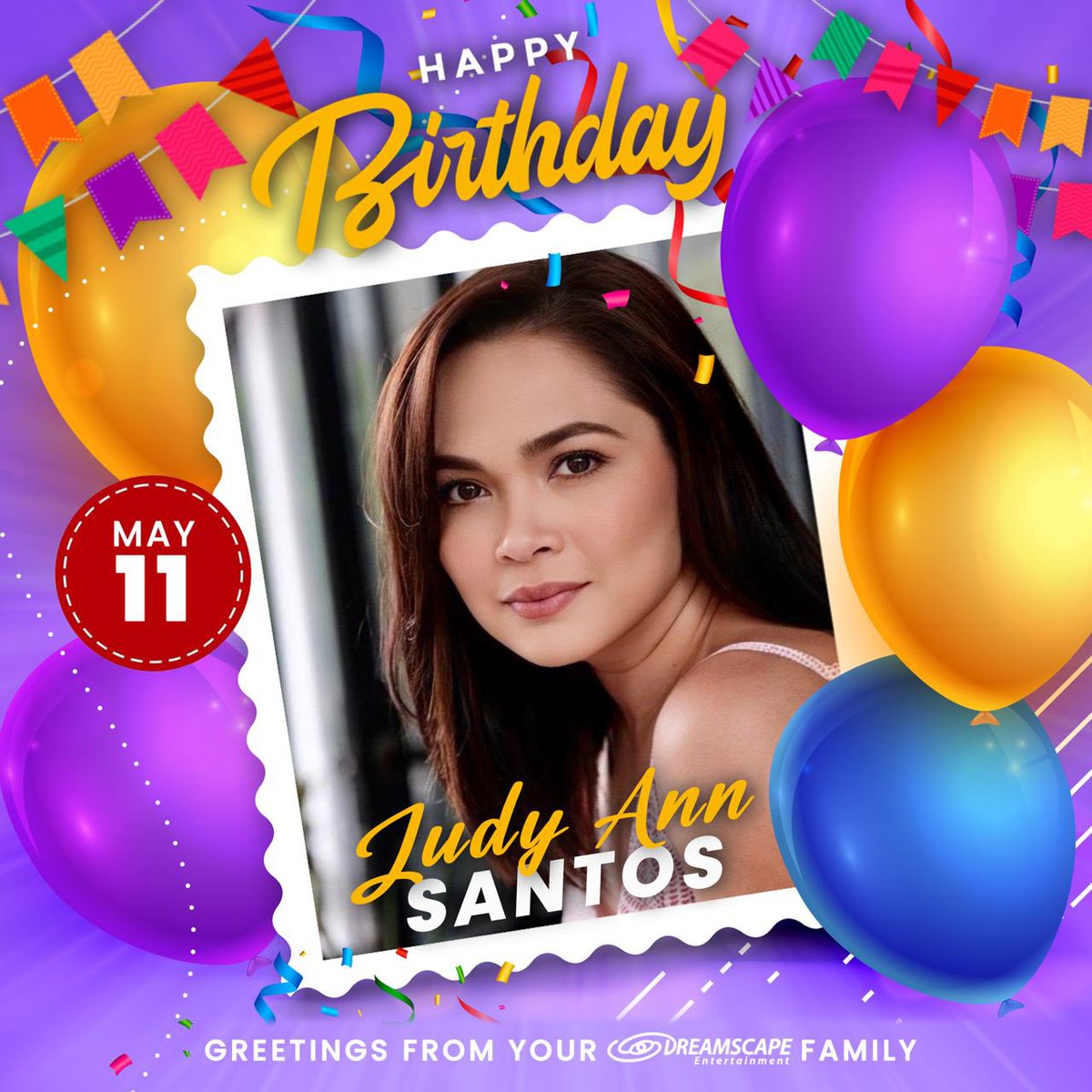 Happy Birthday to the Queen, Judy Ann Santos! 🤍 @OfficialJuday Greetings from your Dreamscape Family! 💜
