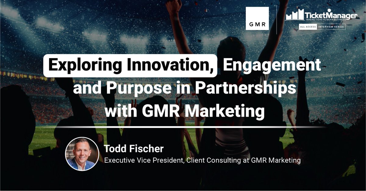 🚨New #Podcast Next Wednesday🚨 Todd Fischer, EVP, Client Consulting at @GMRMarketing joined the show to tackle some of the critical issues facing brands and properties in the quest to keep the industry moving forward. Mark your calendars👉 May 15 📆 #AllAccessPod x #SportsBiz