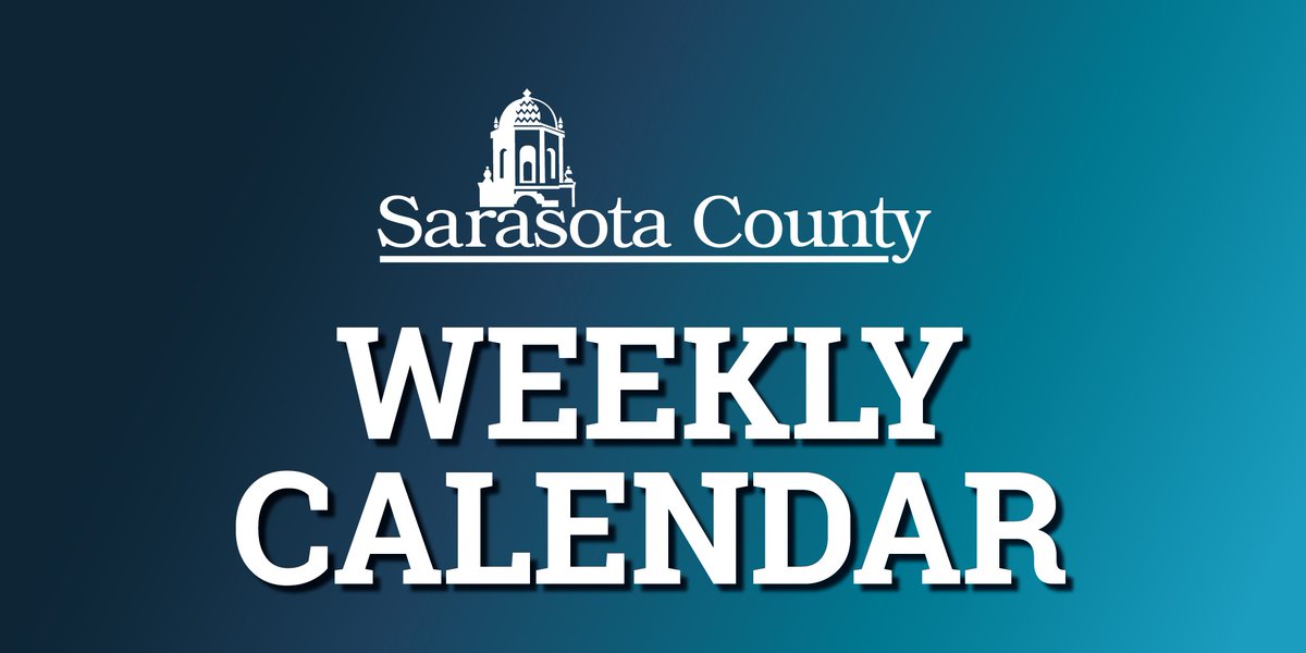 The Sarasota County Government weekly calendar is now available for the week of May 12-18. Find it here 👇

 📌 Advisory Council page: loom.ly/Gaoi160
 📌 County Commission page: loom.ly/6ri4oXw
 📌 Direct link: loom.ly/ln08isU

#srqcounty