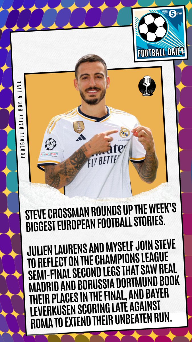 Listen to this week’s biggest European football stories with @Steve_Crossman, @LaurensJulien and myself on @BBCSounds @5liveSport 🎙️⚽️ bbc.co.uk/sounds/play/p0…