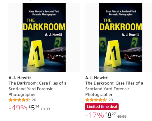 Calling all bookworms! 📣 My book is on sale for a steal! Treat yourself to a weekend ⛱️📖read that won't break the bank. Hurry, this limited time offer won't last forever! 🏃‍♀️🏃‍♂️ amazon.co.uk/Darkroom-Files…… #BookBargain #BookLovers #readers #TrueCrime #memoir #CSI #forensics