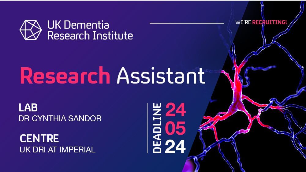 💡Job opportunity: @CynthiaSandor4 is seeking a Research Assistant for a project identifying earlier and more accessible biomarkers for Parkinson's! For more info & to apply👉buff.ly/4dAYTAJ