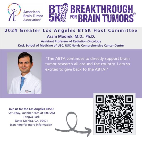 Join us in Santa Monica on 10/26 for Breakthroughs for Brain Tumors - @AramModrek @KeckMedicineUSC @uscnorris @USCBTC @theABTA oncodaily.com/63068.html #BrainTumor #CancerAwareness #Cancer #CancerFundraising #OncoDaily #Oncology