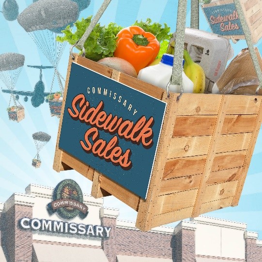 Sidewalk Sales are kicking into gear, bringing you great savings! 

Tap the link to locate your store.
corp.commissaries.com/rewards-and-sa…

#commissarysavings #sidewalksale