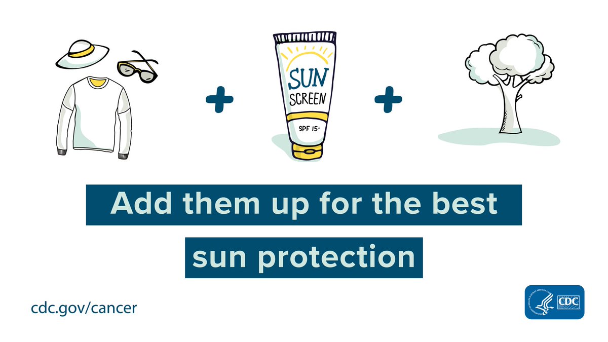 Do you enjoy the outdoors? Protect your skin with sunscreen, a wide-brimmed hat, clothing that covers, and sunglasses. Read our #SunSafety tips: cdc.gov/cancer/skin/ba… #SkinCancerAwarenessMonth