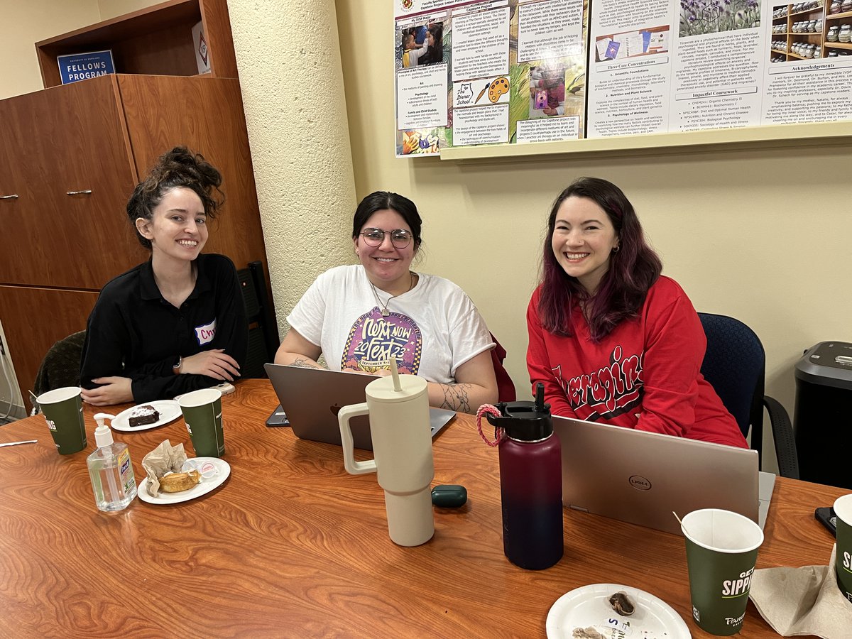 #IVSPUMD end of semester breakfast celebration in the office! Enjoying Panera while discussing capstone projects