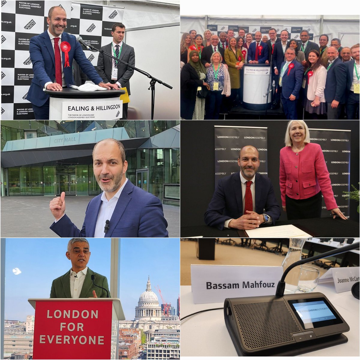 Fab 1st week in the role: ✅ Election: Won ✅ Sworn in ✅ Sadiq sworn in for historic 3rd term ✅ First meeting with Ealing North members as new Assembly Member ✅ London Assembly AGM ✅ Committees allocated ✅ Mayor's Questions submitted ✅ Sun: shining 🌞😎 Ready to go!