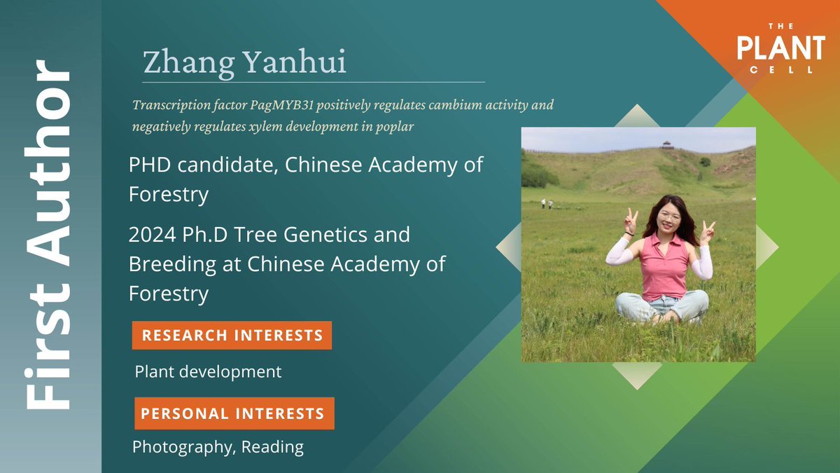 Zhang studies plant science because plants play a crucial role in the environment, agriculture, and human life.#WeAreASPB buff.ly/3UA9DqD