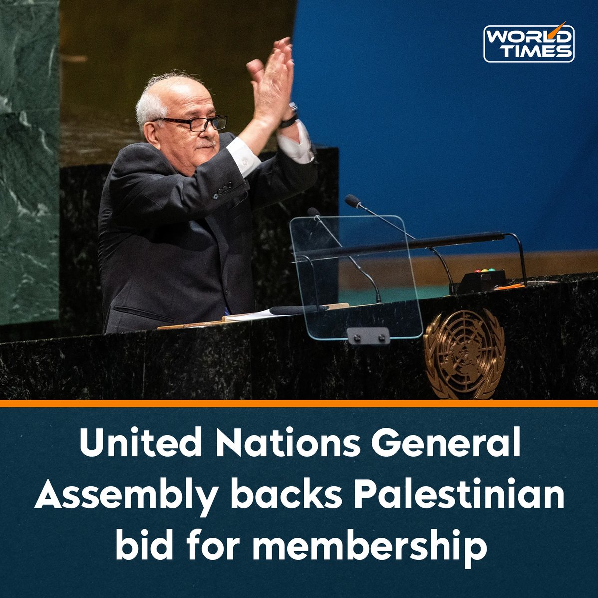 The United Nations General Assembly has backed a Palestinian bid to become a full UN member by recognising it as qualified to join and recommending the UN Security Council “reconsider the matter favourably”.