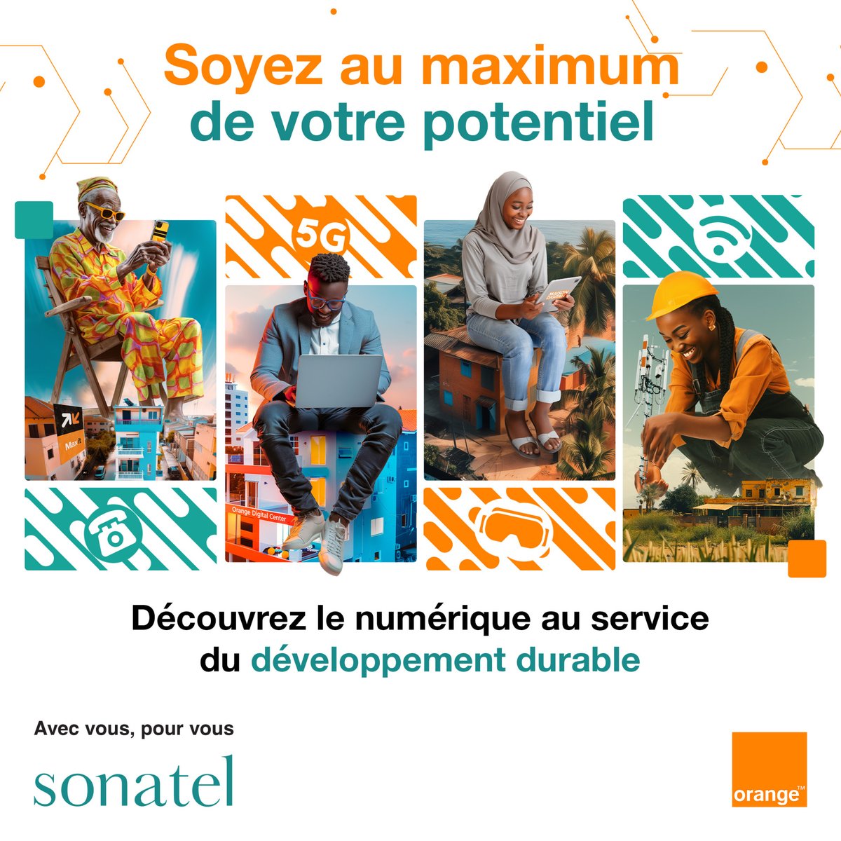 Soyez au maximum de votre potentiel ! A Sonatel, notre engagement en faveur de l’inclusion numérique et sociale au Sénégal a pour but de permettre à chacun de vous de libérer son potentiel.  La Journée Mondiale des Télécommunications dont le thème de cette année est «
