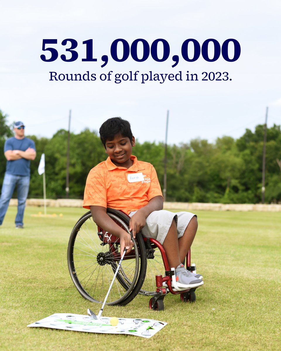 531 million rounds of golf were played in 2023, and the game just keeps growing. For #NationalGolfDay, we're celebrating the rapid expansion of our favorite sport by diving into the numbers. ⬇️ Here's the full breakdown. pga.com/story/by-the-n…