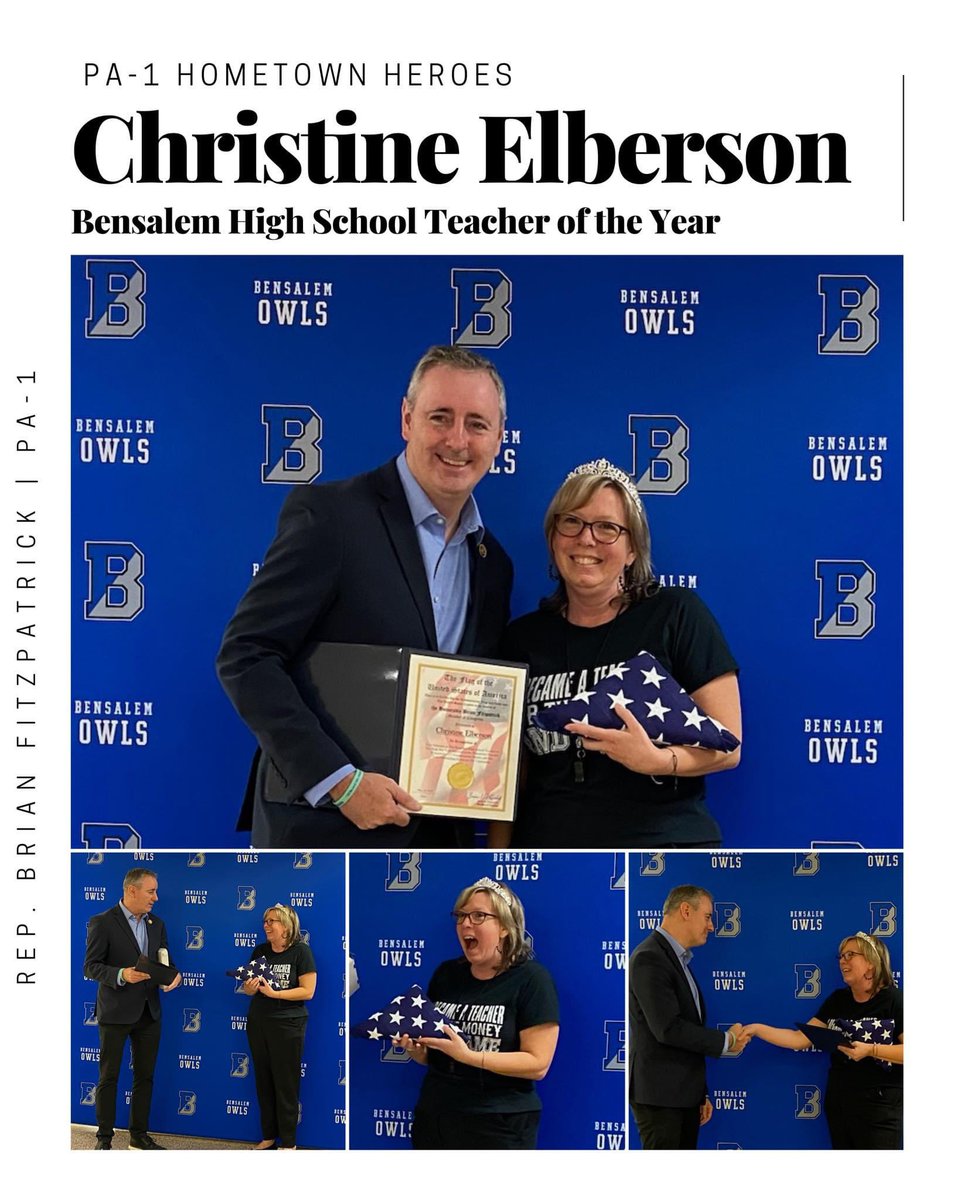 Each week, we shine a light on the remarkable Hometown Heroes in our community. To mark the culmination of #TeacherAppreciationWeek, today we had the opportunity to surprise one of our many incredible PA-1 teachers with our Hometown Hero recognition—meet Chrissy Elberson of…