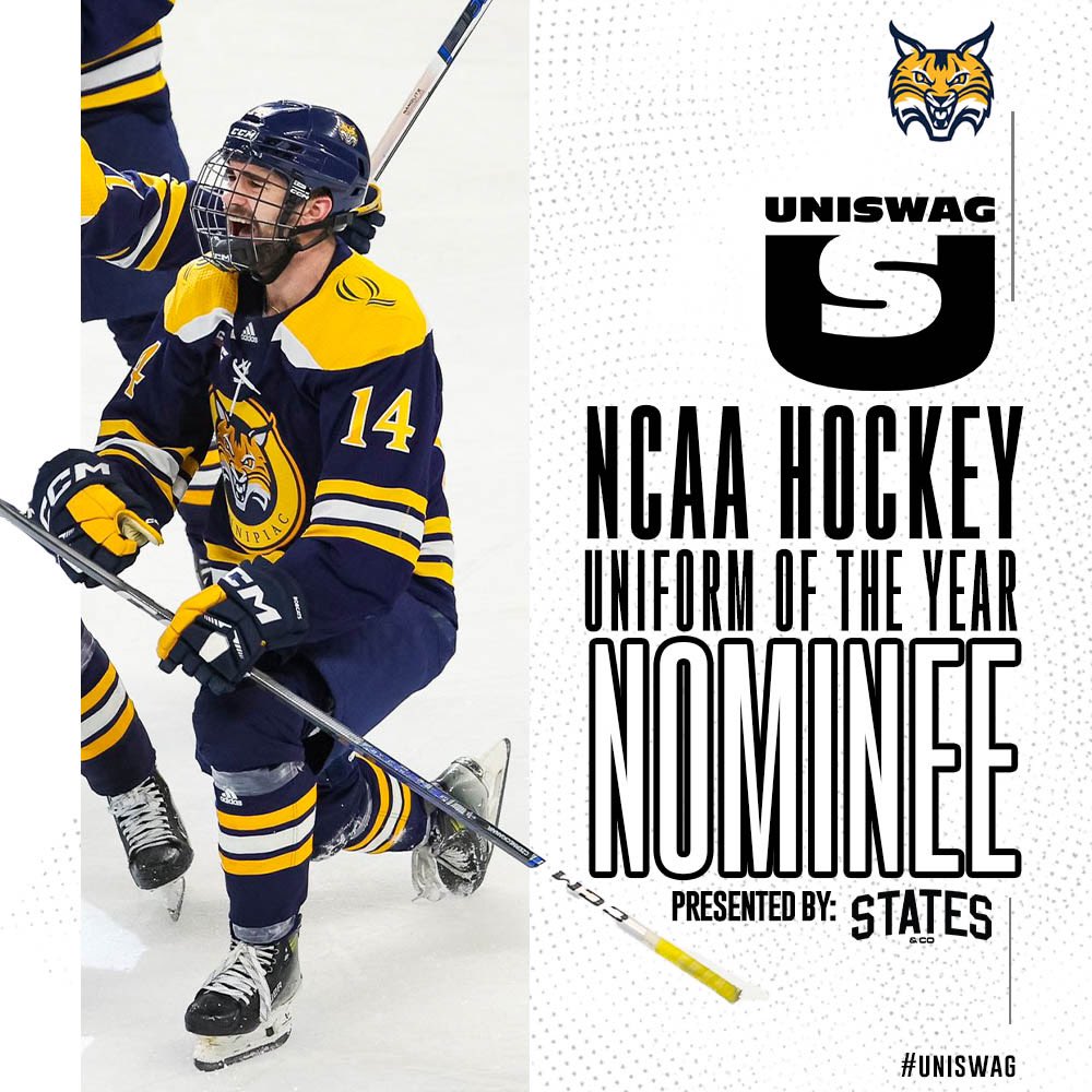 UNISWAG NCAA Hockey Uniform of the Year Nominee presented by States & Co @QU_MIH is up for the best uniform of the 2023-24 NCAA Hockey season! Click here to vote: bit.ly/2sHF6u9 #uniswag