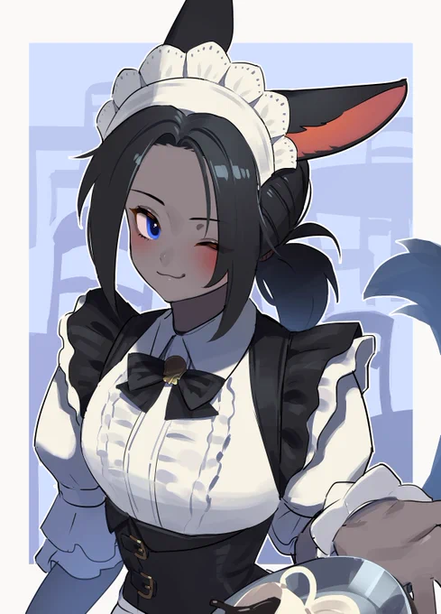 She seems to be focusing on the camera way too much--   #メイドの日