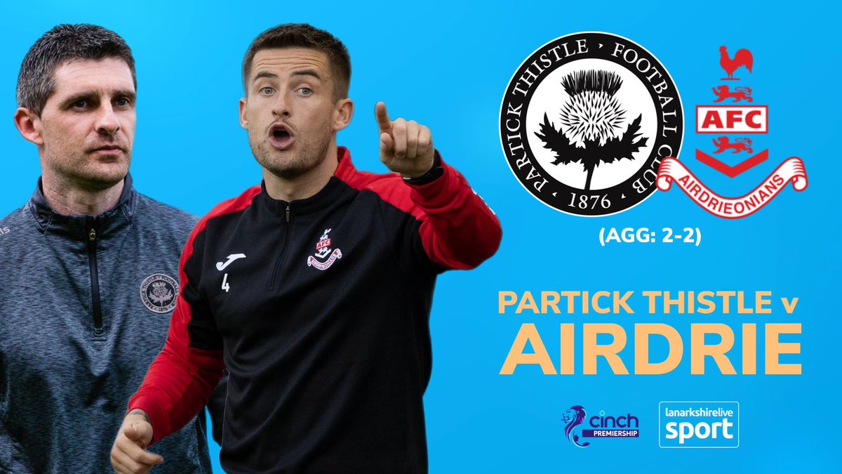 We’re at Firhill as Airdrie look to get past Partick Thistle in the second leg of the Premiership play-off tonight.

Our build-up:

♦️ Firhill won’t give Jags the edge, insists Hancock
dailyrecord.co.uk/sport/local-sp…

♦️ McCabe praises character in first leg
dailyrecord.co.uk/sport/local-sp…