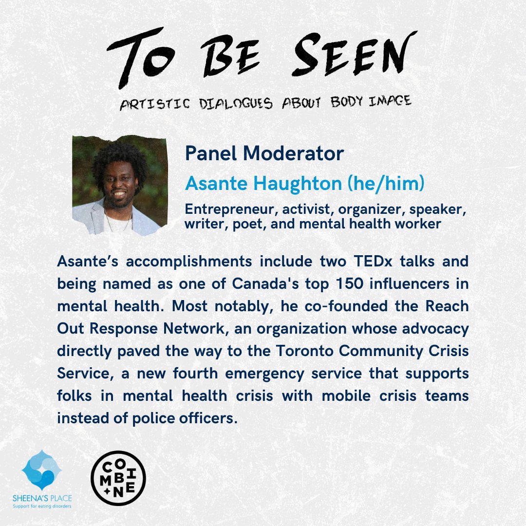 sheenasplace's tweet photo. Introducing the MC of the Opening Party and Panel Moderator at our fundraising art exhibit, To Be Seen - Michelle Mackey and Asante Haughton! Michelle and Asante are outspoken advocates who have been committed to raising awareness about mental health. Read &amp; learn more abou them! https://t.co/s8OQ5FnLsf