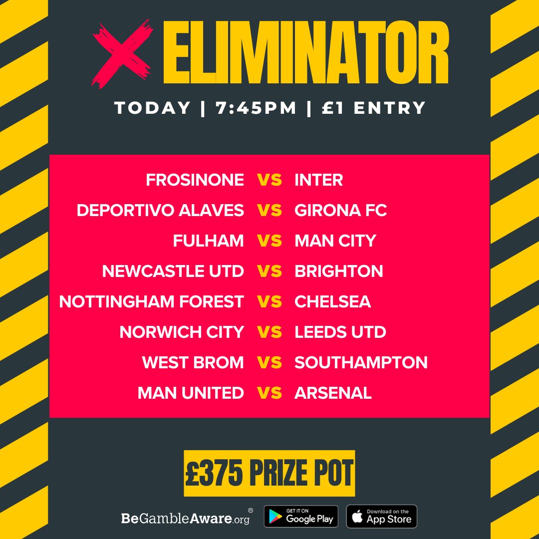 The weekend is here, are you ready to enjoy the sunshine? 😆 Why not try your luck with our £1 league to enter 👇 Don't forget you can enter multiple times👇 🔗 wkw.page.link/Lmz9 🔞 BeGambleAware.org