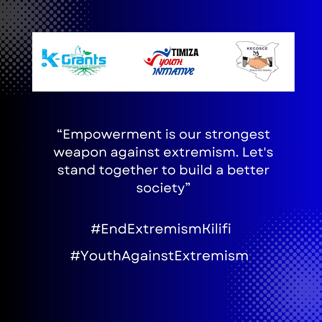 Question 3. In what ways can social media platforms better support youth-led initiatives to counter extremism? @KECOSCE @irck_info @KeCIRT @YOWPSUD_ @Phyllis_Muema @WaziriRuth_Dama @GideonMungaroM #EndExtrimismKilifi #YouthsAgainstExtrimism