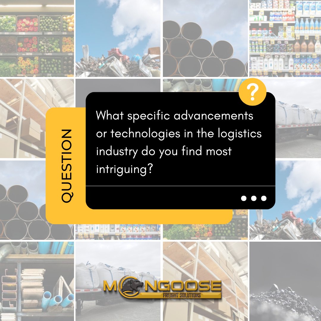 Question of the Day: What specific advancements or technologies in the logistics industry do you find most intriguing?

Let us know in the comments👇

#FreightBrokerage #LogisticsIndustryAdvancements #LogisticsIndustryTechnologies #FreightSolutions