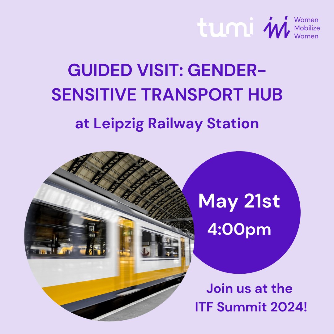 🚆On May 21st, join us for an exclusive walkthrough of Leipzig Railway Station as part of the International Transport Forum 2024! Don´t hesitate to register now📝summit.itf-oecd.org/2024/programme/ Your insights and contributions are invaluable. See you there! 🚆 #WomenMobilize