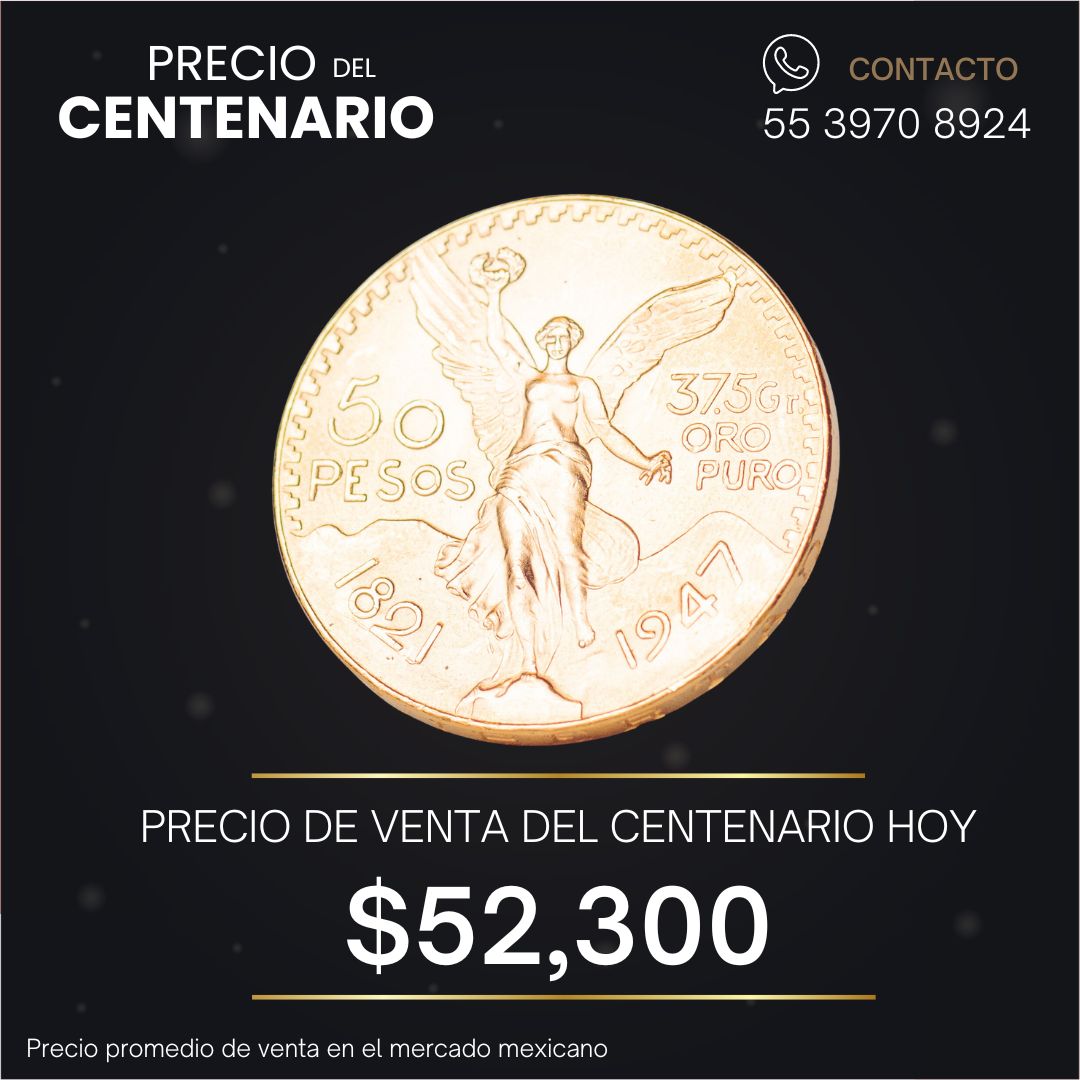 PrecioOroMX's tweet photo. Adquiere centenarios de oro con nosotros al mejor precio del mercado: HOY 10 de mayo $52,300  WhatsApp 55-3970-8924 https://t.co/VKHVtRHDo1