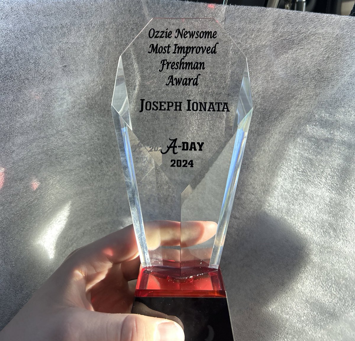 Had such an amazing winter/spring at <a href="/AlabamaFTBL/">Alabama Football</a>. Gained 14 lbs of LEAN MASS and was able to earn the Ozzie Newsome Most Improved Freshman Award! RECRUITS: Come here to get DEVELOPED‼️#RollTide