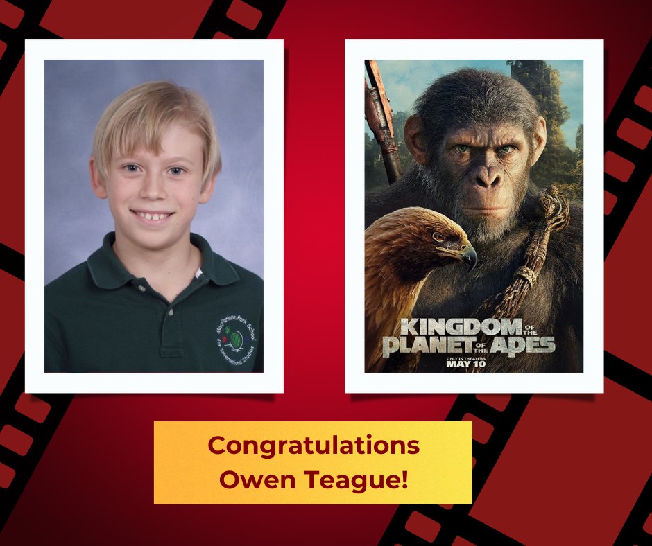 From Hillsborough County to Hollywood! 🎞️🍿 Congratulations to HCPS alumni Owen Teague for starring in the new film, 'Kingdom of the Planet of the Apes.' Owen was part of the Movie Makers Club at @MacfarlanePkIB and the Thespian Club at @HWBlake. #Hillsboroughmade