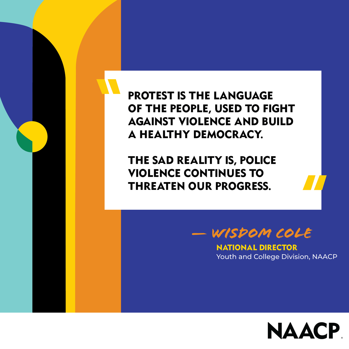 .@wordsofwiz27, National Director of @NAACPYC_, weighs in on the recent reports of excessive police force in response to student activism across the country. Read more: bit.ly/44Be2hq