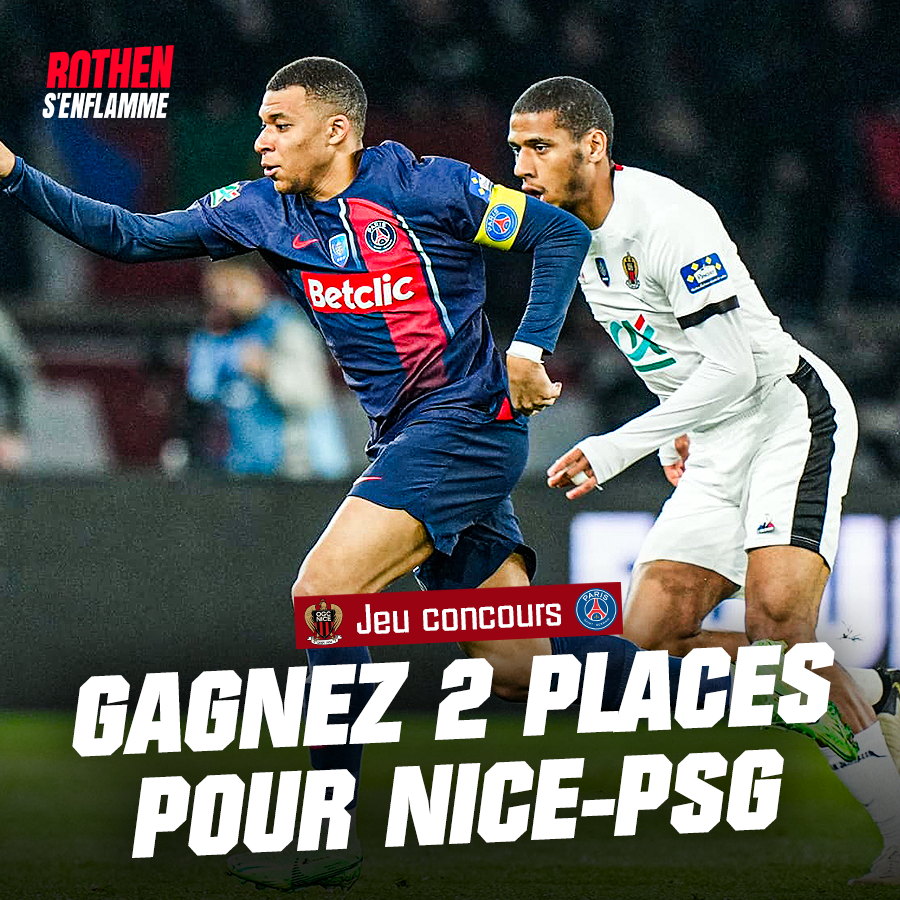 🎁 On t'offre deux places pour assister à Nice-PSG, mercredi 15 mai, en Ligue 1 📲 Pour participer, RT + follow @Rothensenflamme et dis-nous en commentaire qui tu veux emmener 🍀 Bonne chance